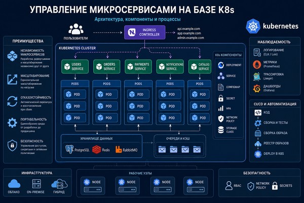 Управление микросервисами на базе K8s